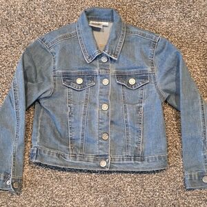 Looney Tunes TWEETY BIRD Girls 6X THATS ALL FOLKS Blue Denim Jean Jacket